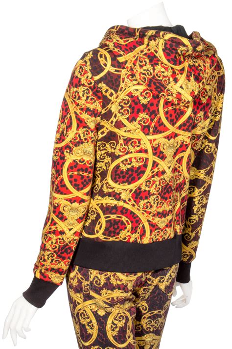 versace jeans couture printed hoodie|Versace Jeans Couture outlet.